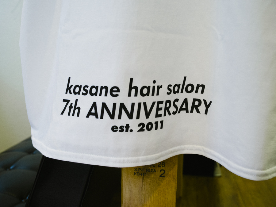 神楽坂の美容室kasane7周年記念Tシャツ